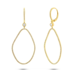 0.82Ct 14k Yellow Gold Diamond Earrings - All