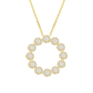 1.18Ct 14k Yellow Gold Diamond Necklace - All