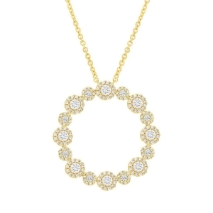 1.14Ct 14k Yellow Gold Diamond Necklace - All