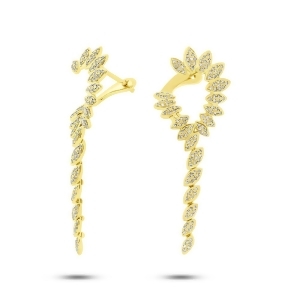 0.59Ct 14k Yellow Gold Diamond Earrings - All