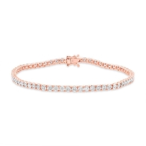 1.00Ct 14k Rose Gold Diamond Lady's Bracelet - All