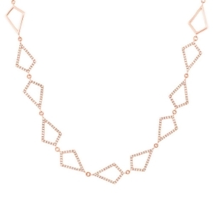 0.56Ct 14k Rose Gold Diamond Pave Choker Necklace - All