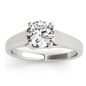 Lucida Solitaire Cathedral Engagement Ring 14k White Gold - All