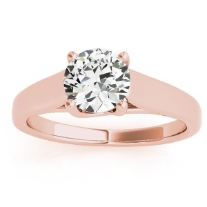 Lucida Solitaire Cathedral Engagement Ring 18k Rose Gold - All