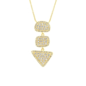 0.66Ct 14k Yellow Gold Diamond Necklace - All