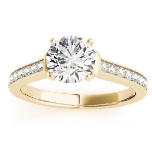 Diamond Accent Engagement Ring 14k Yellow Gold 0.22ct - All