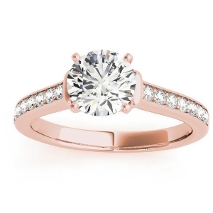 Diamond Accent Engagement Ring 14k Rose Gold 0.22ct - All