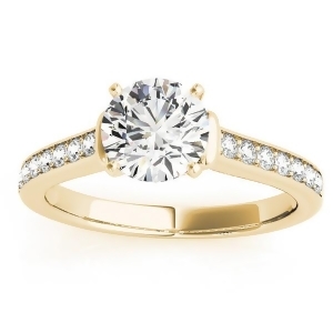 Diamond Accent Engagement Ring 18k Yellow Gold 0.22ct - All