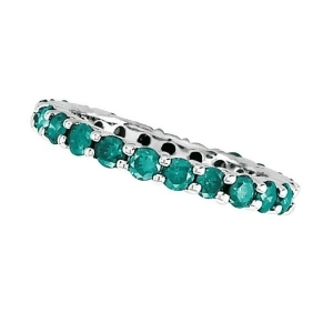 Blue Diamond Eternity Band in 14K White Gold 2.00 ctw - All