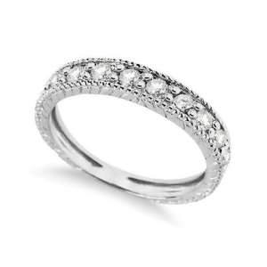 Diamond Anniversary Ring 14k White Gold 0.55 ctw - All
