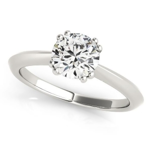 Diamond Solitaire 8 Prong Engagement Ring Platinum 1.00ct - All
