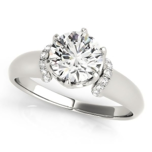 Diamond 6-Prong Solitaire Engagement Ring 14k White Gold 1.15ct - All