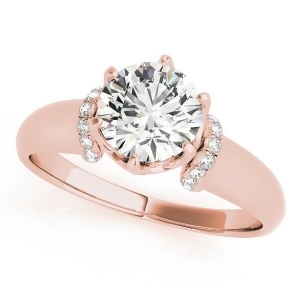 Diamond 6-Prong Solitaire Engagement Ring 14k Rose Gold 1.15ct - All