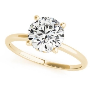 Diamond Solitaire Engagement Ring 14k Yellow Gold 1.07ct - All