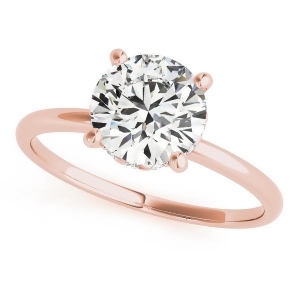 Diamond Solitaire Engagement Ring 14k Rose Gold 1.07ct - All