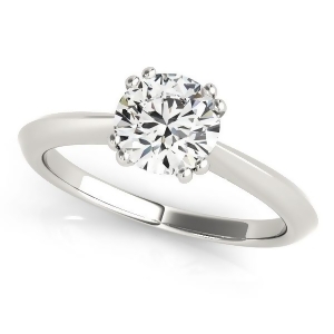 Diamond Solitaire 8 Prong Engagement Ring 14k White Gold 1.00ct - All