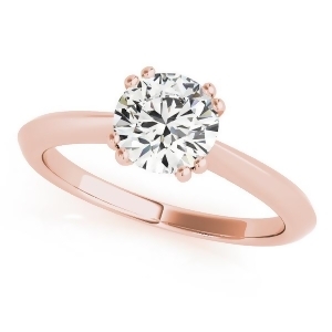 Diamond Solitaire 8 Prong Engagement Ring 14k Rose Gold 1.00ct - All
