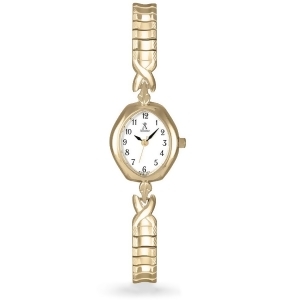 Allurez Women's Expansion Band Gold-tone Stainless Steel Watch - All