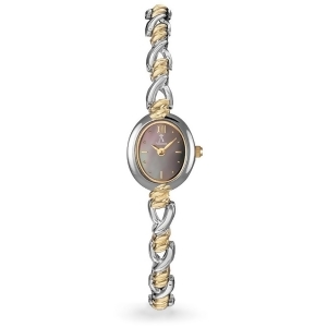 Allurez Women's Mother of Pearl Dial Two-Tone Bracelet Watch - All