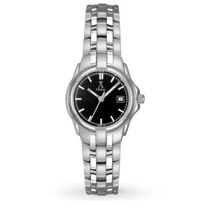 Allurez Women's Black Dial Stainless Steel Luminous Watch - All