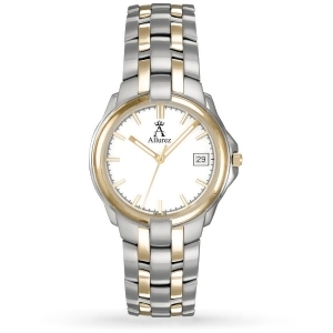 Allurez Women's White Dial Two-Tone Stainless Steel Watch - All