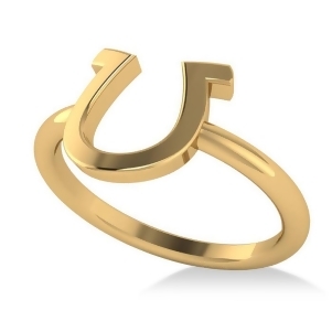 Centered Horseshoe Fashion Ring 14k Yellow Gold - All