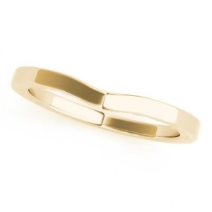 Curved Wedding Band 14k Yellow Gold - All