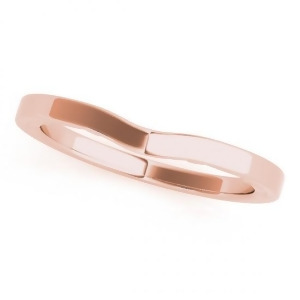 Curved Wedding Band 14k Rose Gold - All