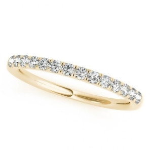 Diamond Wedding Ring Band 14k Yellow Gold 0.23ct - All