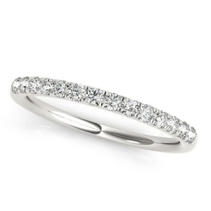 Diamond Wedding Ring Band 18k White Gold 0.23ct - All