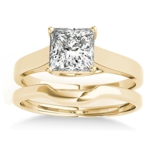Solitaire Bridal Set 14k Yellow Gold - All