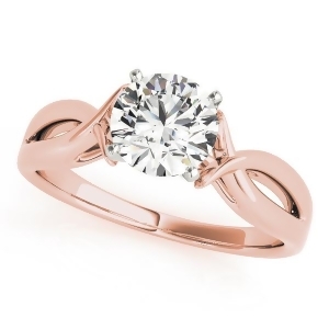 Solitaire Bypass Diamond Engagement Ring 14k Rose Gold 1.25ct - All