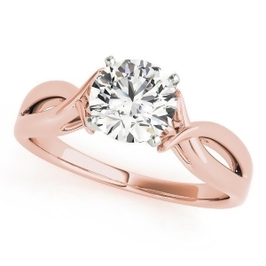 Solitaire Bypass Diamond Engagement Ring 18k Rose Gold 1.25ct - All