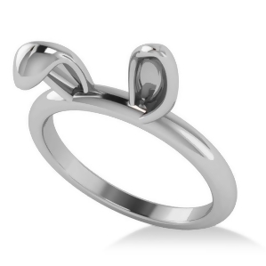 Bunny Ears Fashion Ring 14k White Gold - All