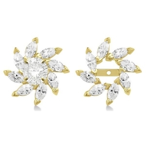 Marquise Earring Jackets in 14k Yellow Gold 1.60ct - All