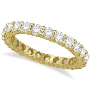 Diamond Eternity Ring Wedding Band 14k Yellow Gold 3.75ct - All