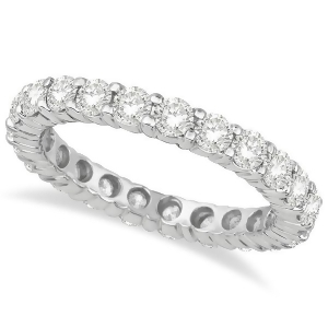 Diamond Eternity Ring Wedding Band 14k White Gold 2.50ct - All