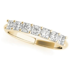 Diamond Princess-cut Wedding Band Ring 14k Yellow Gold 0.70ct - All