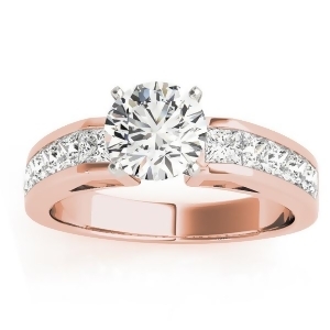 Diamond Princess cut Engagement Ring 18k Rose Gold 1.00ct - All