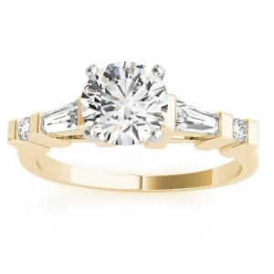 Diamond Tapered Baguette Engagement Ring 14k Yellow Gold 0.33ct - All