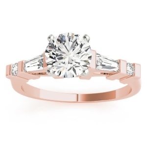 Diamond Tapered Baguette Engagement Ring 14k Rose Gold 0.33ct - All