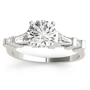 Diamond Tapered Baguette Engagement Ring Setting Platinum 0.33ct - All