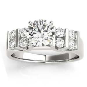 Diamond Chanel Set Antique Engagement Ring Setting Platinum 0.48ct - All