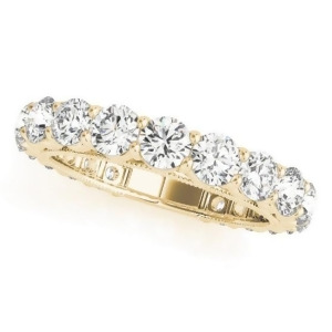 Luxury Diamond Eternity Wedding Ring Band 14k Yellow Gold 2.61ct - All