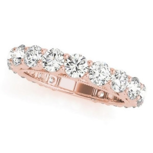 Luxury Diamond Eternity Wedding Ring Band 14k Rose Gold 2.61ct - All