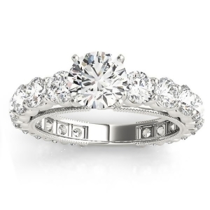 Luxury Diamond Eternity Engagement Ring Setting 18k White Gold 1.96ct - All