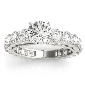 Luxury Diamond Eternity Engagement Ring Setting Palladium 1.96ct - All