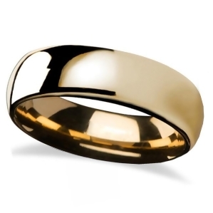 Domed Gold Tungsten Wedding Band 6mm - All