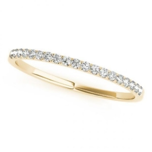 Thin Diamond Wedding Ring Band14k Yellow Gold 0.11ct - All