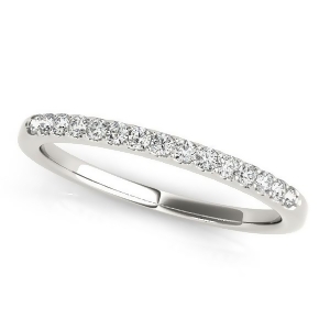 Diamond Wedding Ring Band 14k White Gold 0.23ct - All